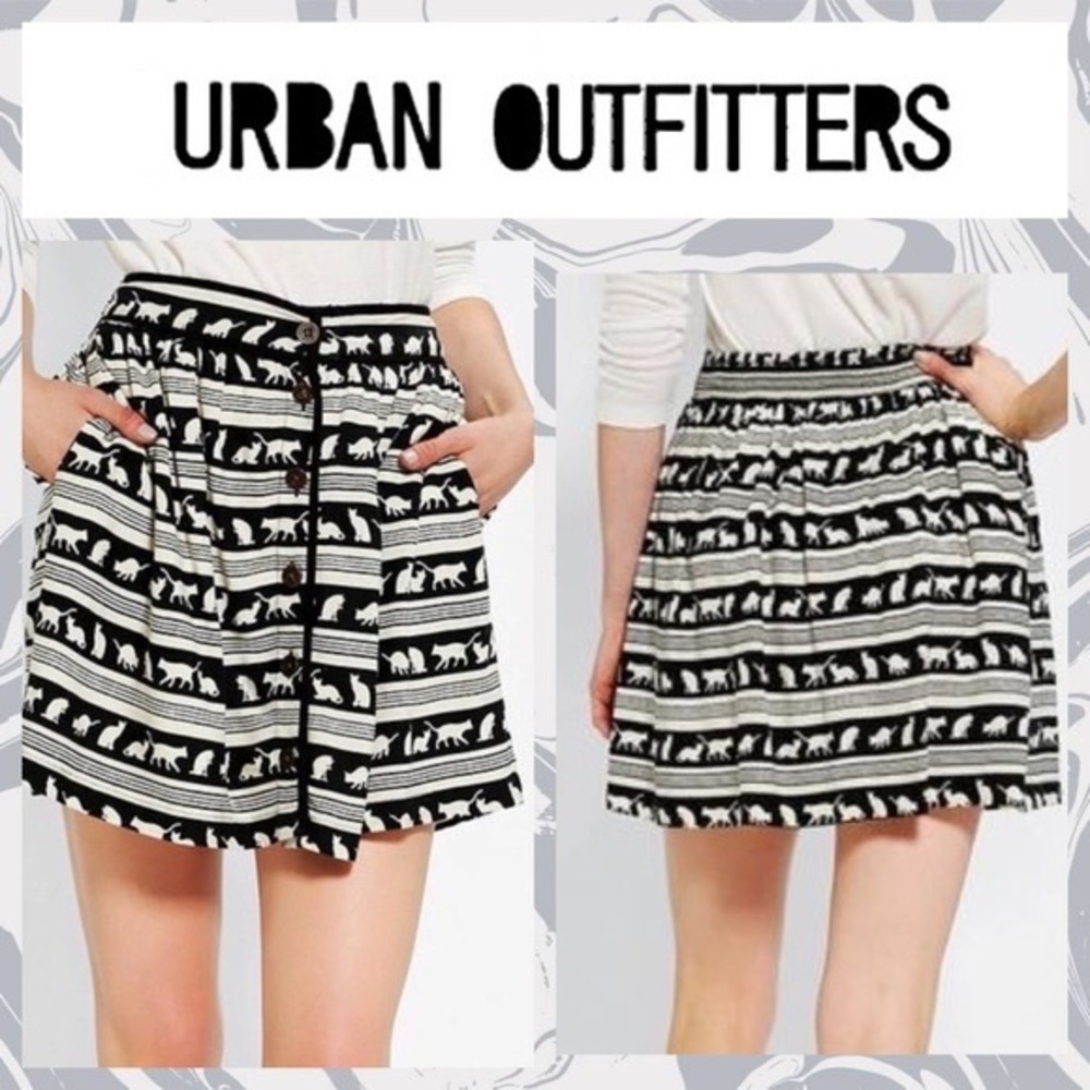 UO Cooperative Cat Button Down Skirt
